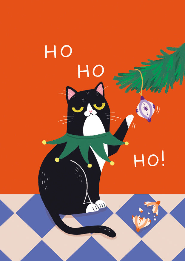 Christmas card Kaisu Sandberg - Ho Ho Ho