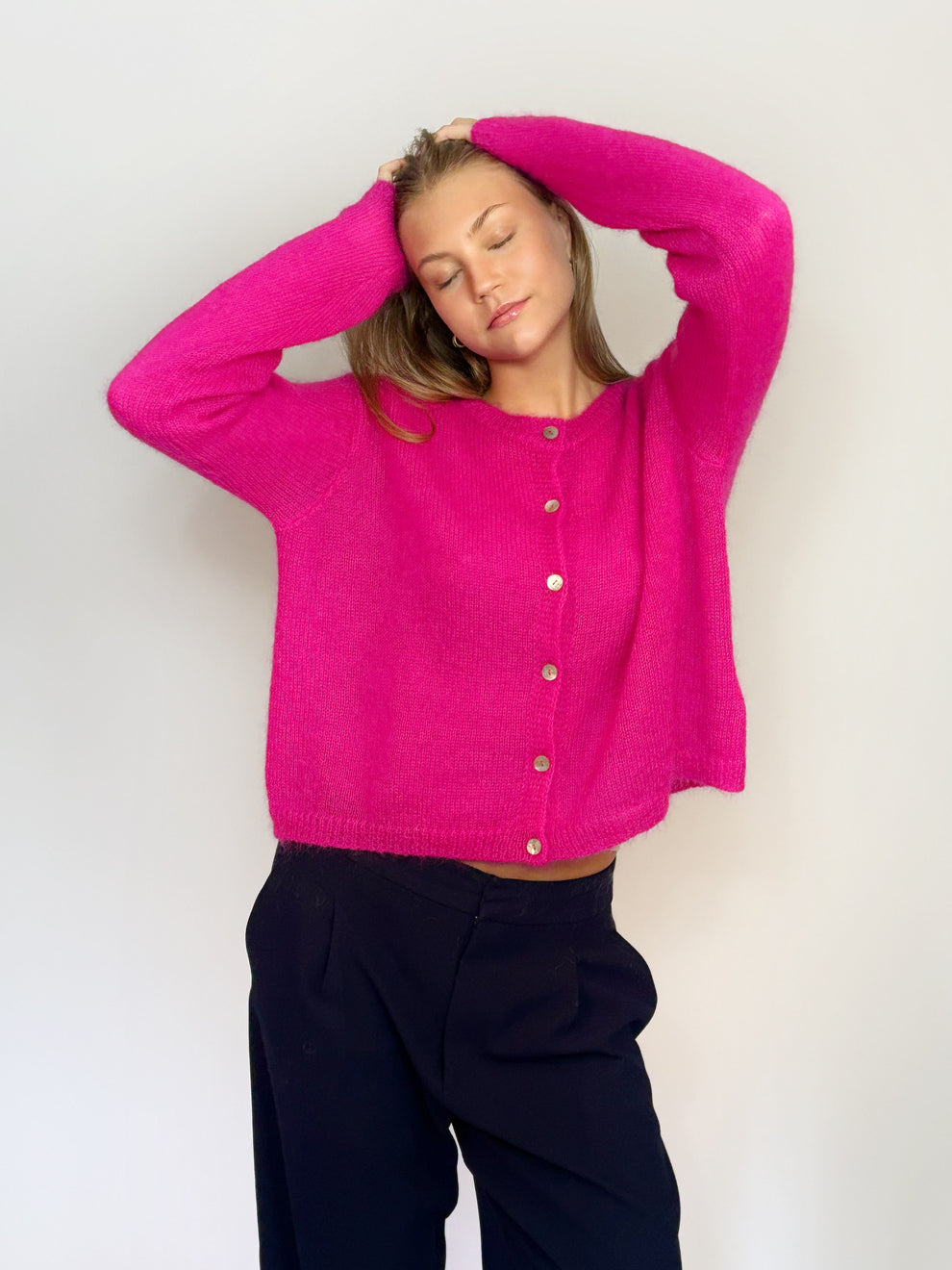 Cardigan O, Think Pink