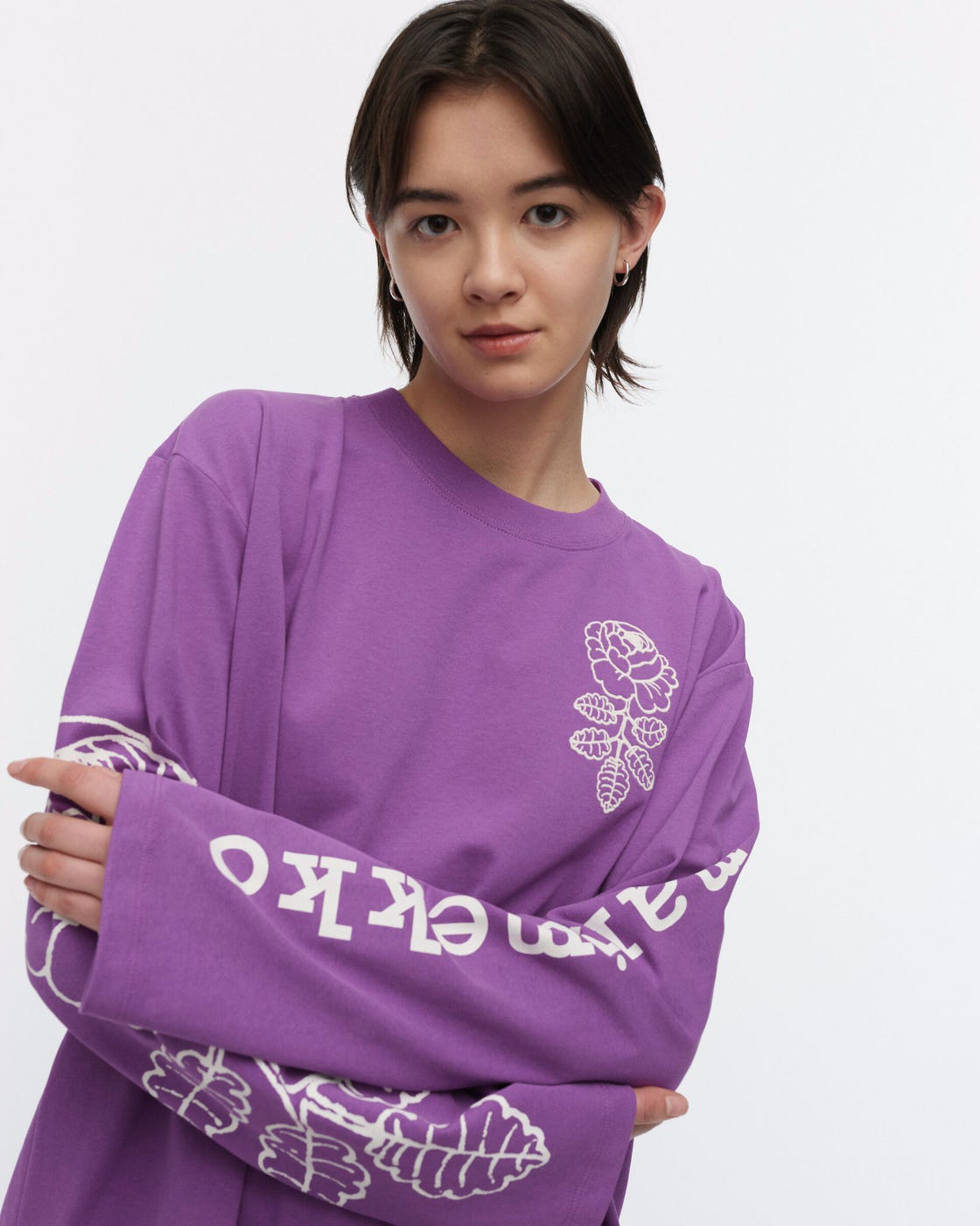 Oksat Vihkiruusu Placement Kioski trikoopaita, Violetti