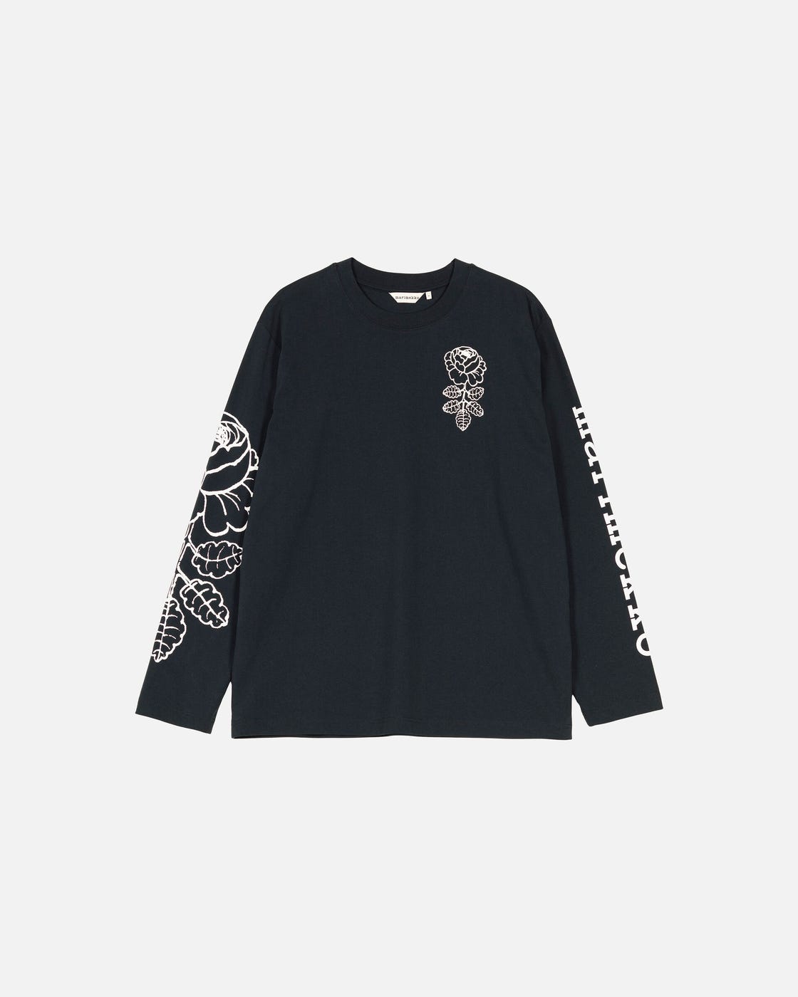 Oksat Vihkiruusu Placement Kioski trikoopaita, Musta