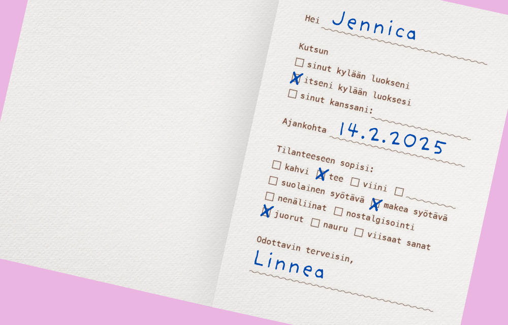 Kahvikutsu, SPECIAL 2-osainen kortti