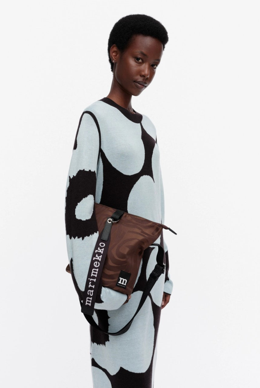 Knitted Mini Tote Pirate Shoulder Bag, Blue Red