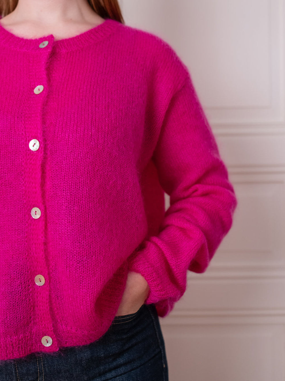 Cardigan O, Think Pink