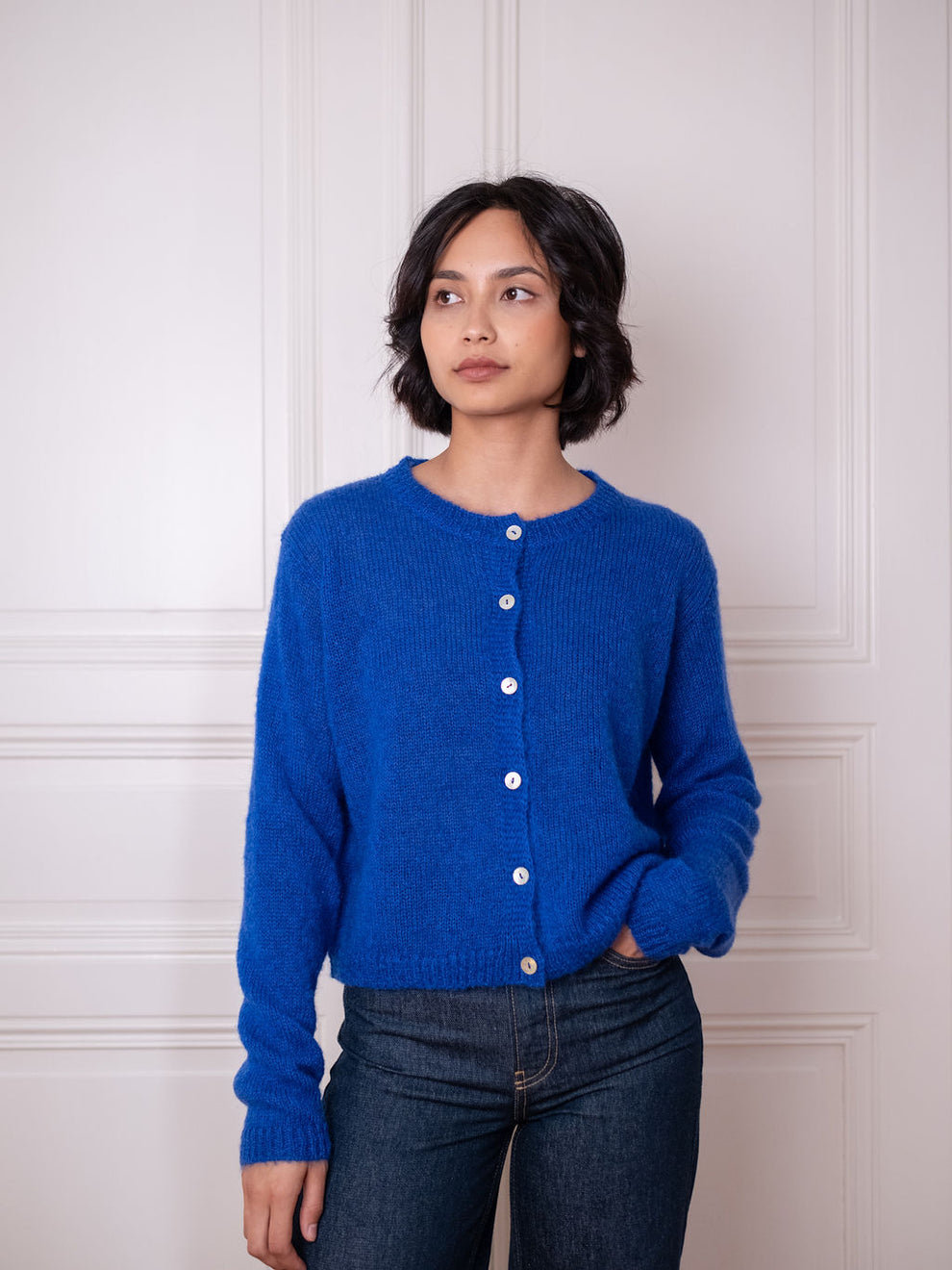 Cardigan O, Blue Boost