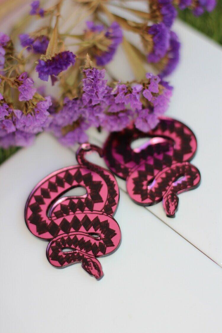 Viper Earrings, Acrylic