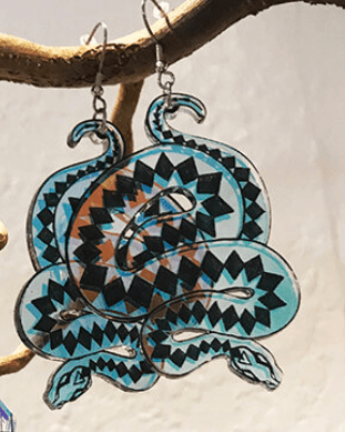 Viper Earrings, Acrylic