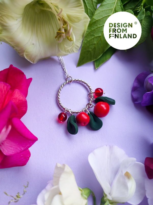 Puolukkapaikka-kaulakoru - pieni