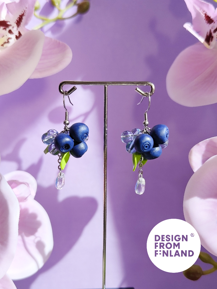 Mustikkapaikka-korvakorut - pieni terttu