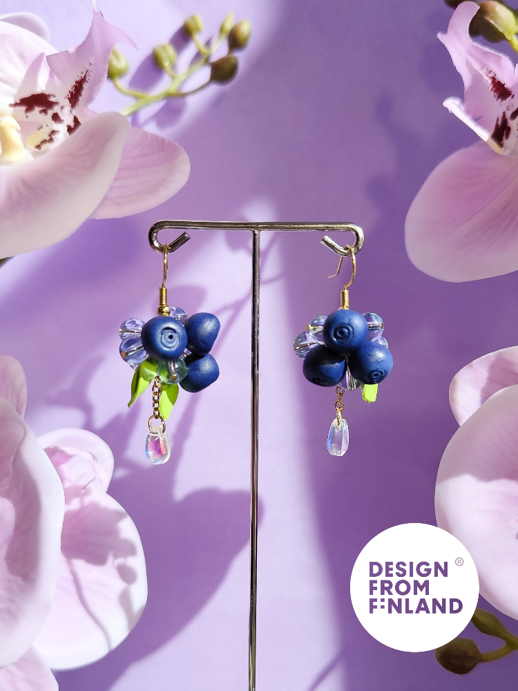 Mustikkapaikka-korvakorut - pieni terttu