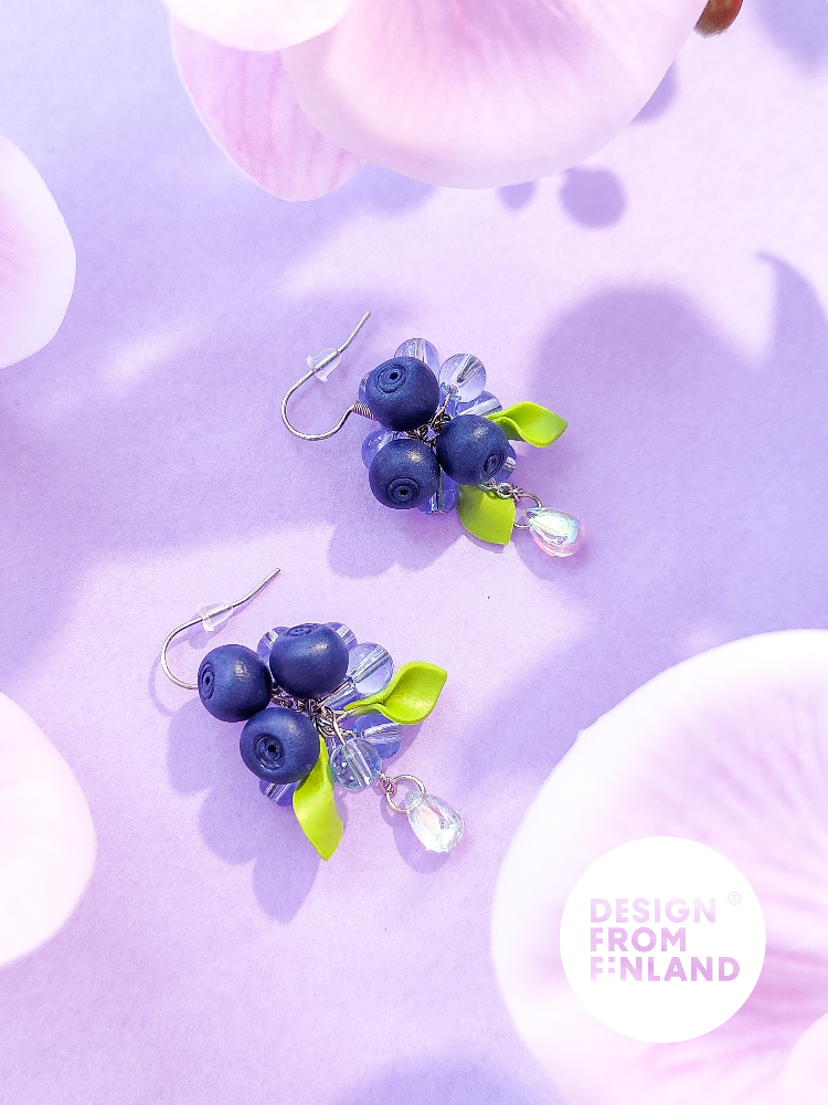 Mustikkapaikka-korvakorut - pieni terttu