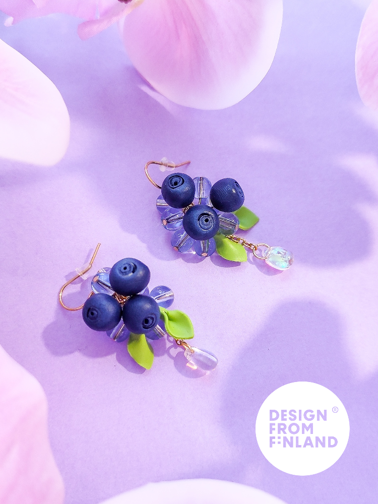 Mustikkapaikka-korvakorut - pieni terttu