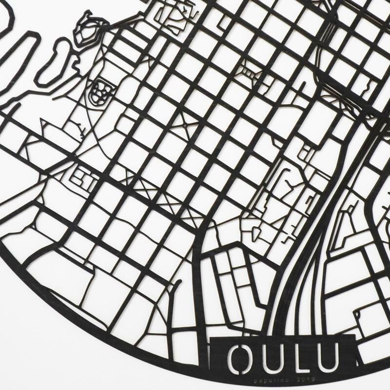 Oulu (Pyöreä) Kaupunkikartta