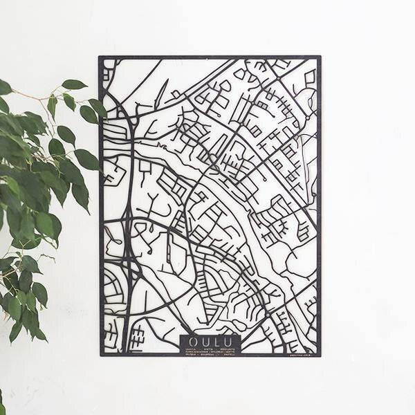 Oulu (Itä) Kaupunkikartta (L 50 x 70 cm)