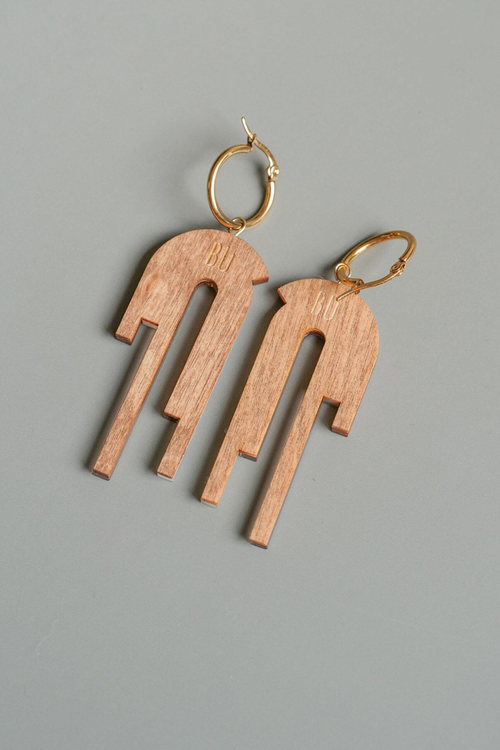 Kaari Big Earrings, Olive