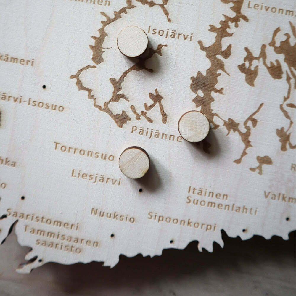 Pinssit Suomen Karttaan, Puu
