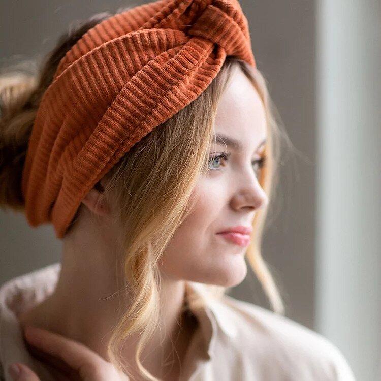 Moldable Turban headband, Ribbi velour