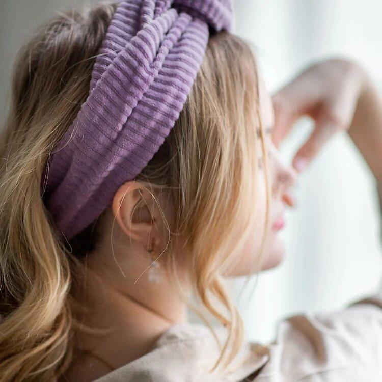 Moldable Turban headband, Ribbi velour