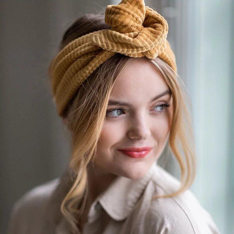 Moldable Turban headband, Ribbi velour