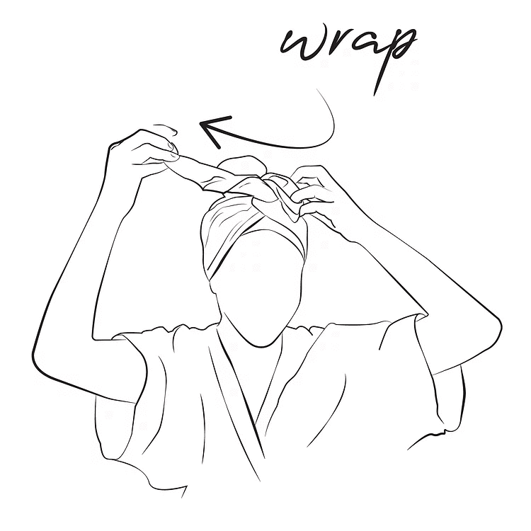 Moldable Turban headband, Ribbi velour