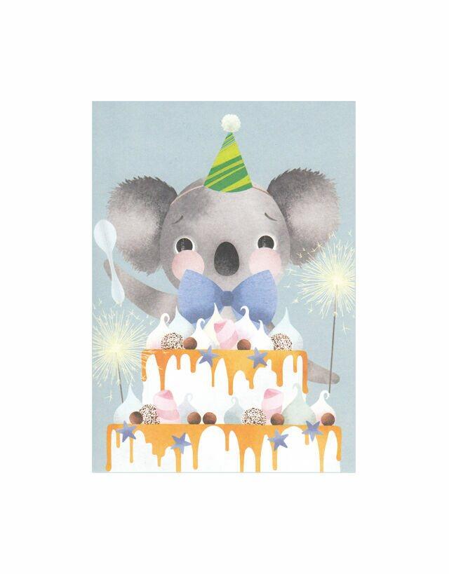 Herkuttelemaan! -postikortti, Sininen