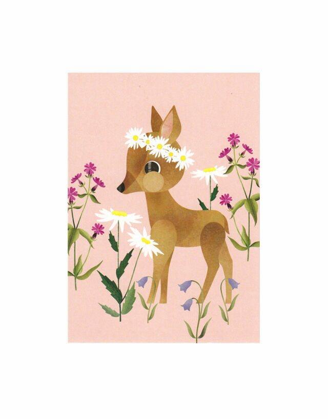 Metsäkauris-postikortti