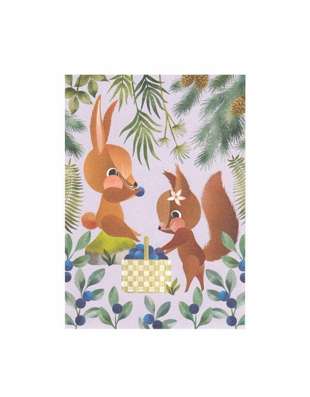 Mustikkametsä -postikortti