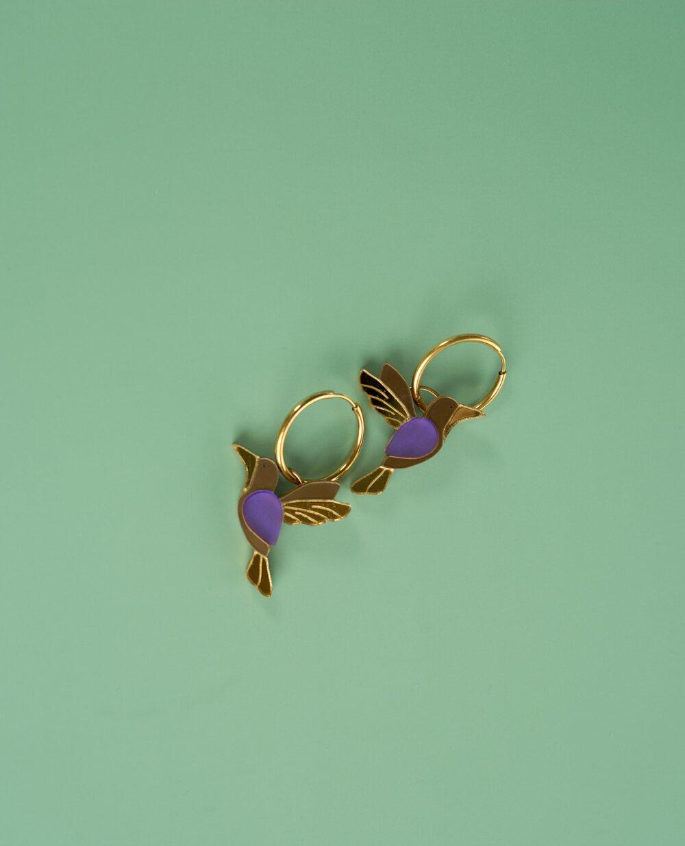KOLIBRI – rengaskorvakorut, violetti