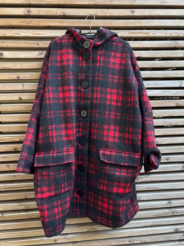 Leija Jacket, red checkered