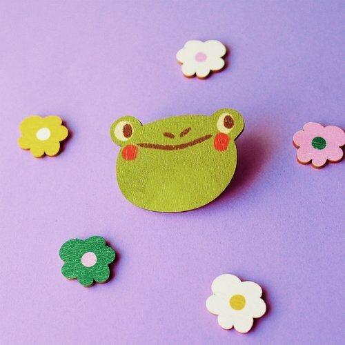 Frog Face Pin