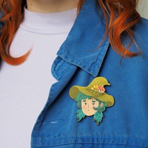 Wood Witch Pinssi, Teal