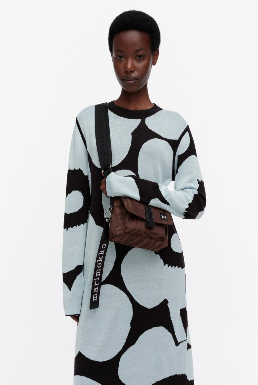 Knitted Mini Tote Pirate Shoulder Bag, Blue Red