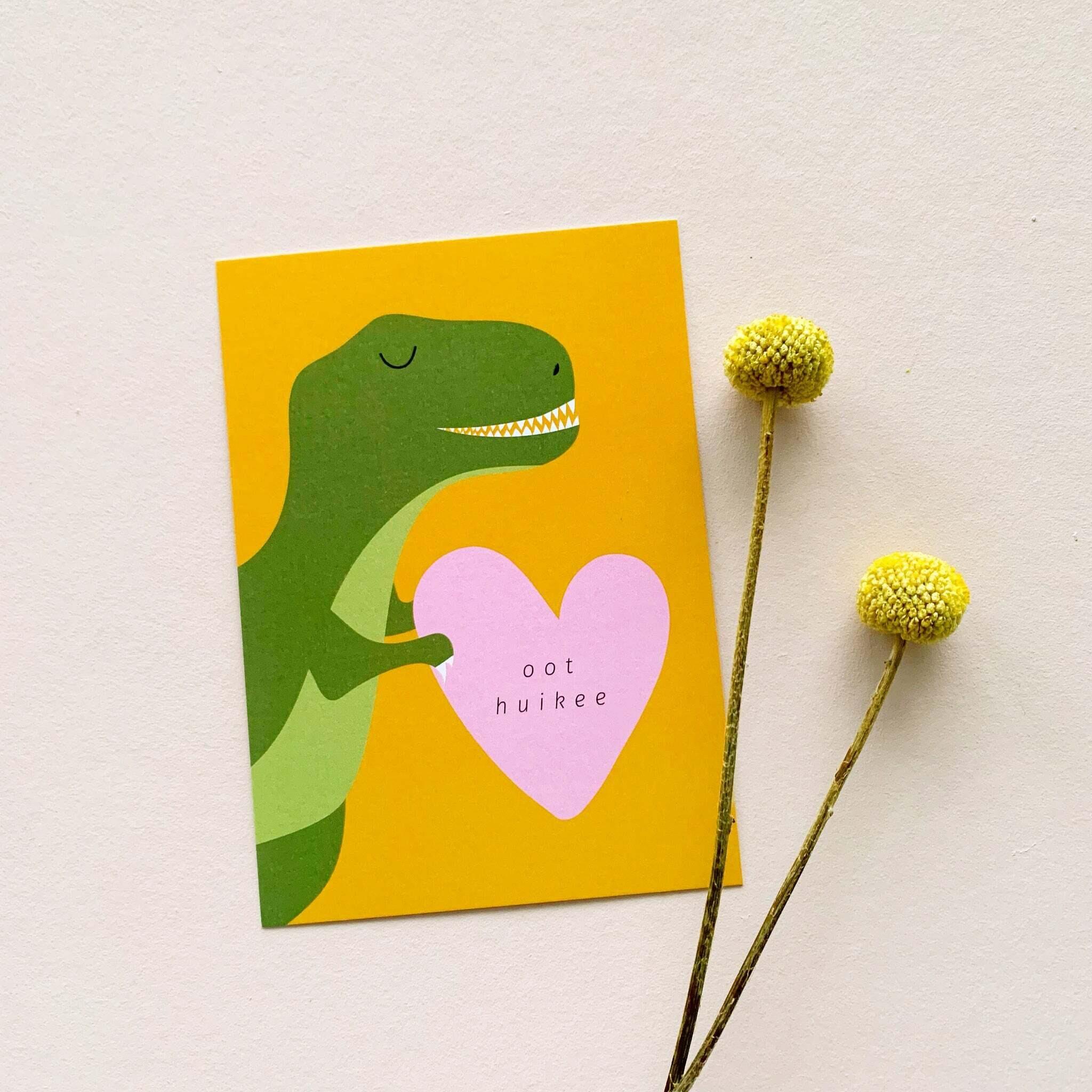 Ystävä-dino - postikortti