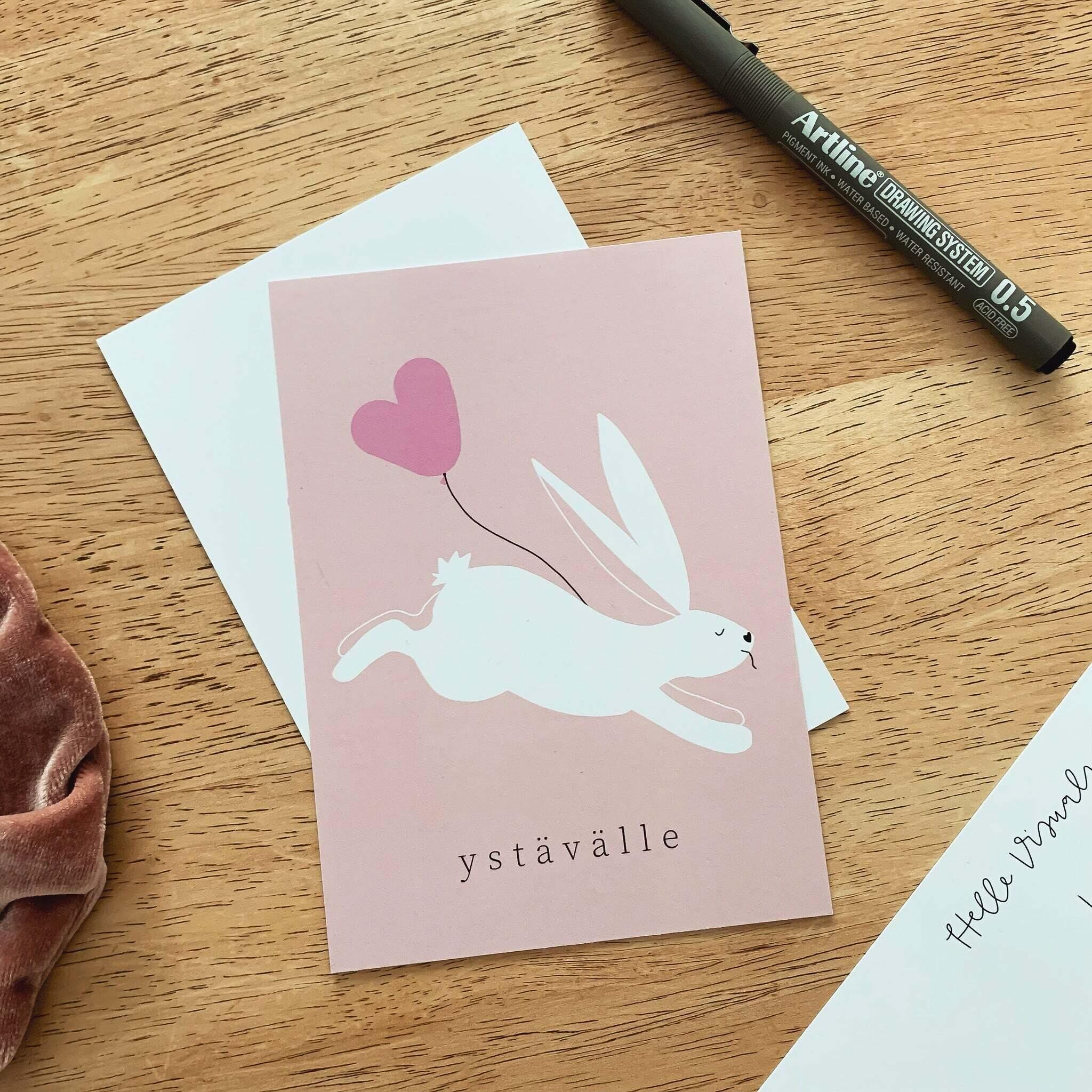 Ystävälle, jänis - postikortti