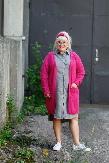 Kajastus villatakki, pink