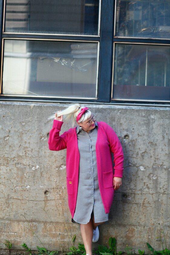 Kajastus villatakki, pink