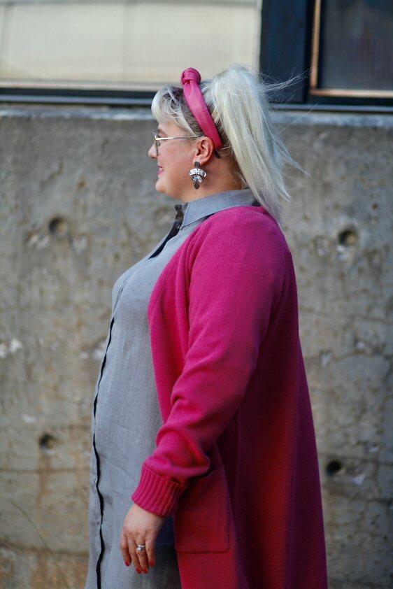 Kajastus villatakki, pink