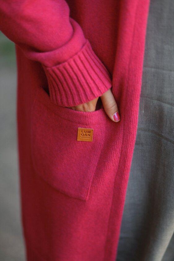 Kajastus villatakki, pink