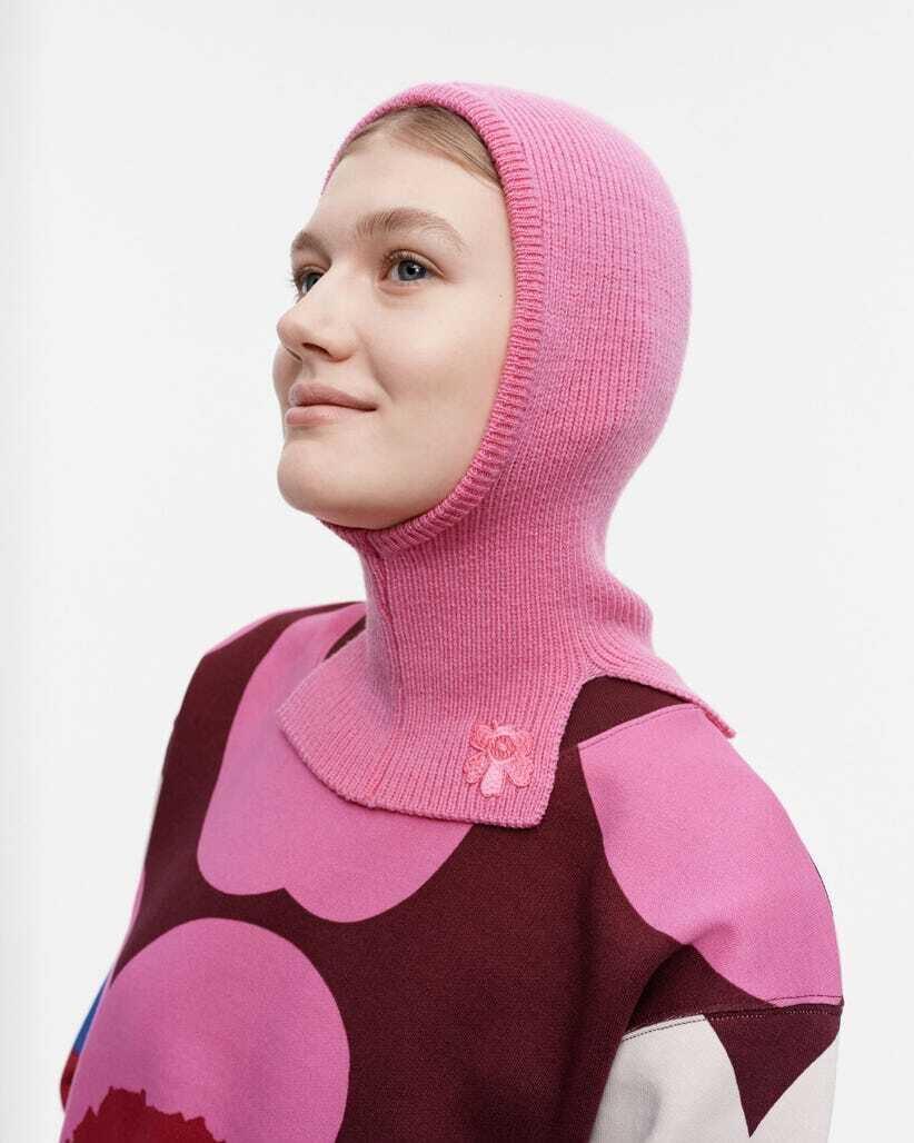 Shade Solid Hooded beanie, Pink