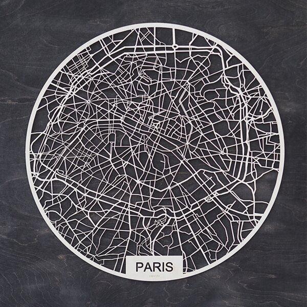 Pariisi Kaupunkikartta 59 x 59 cm