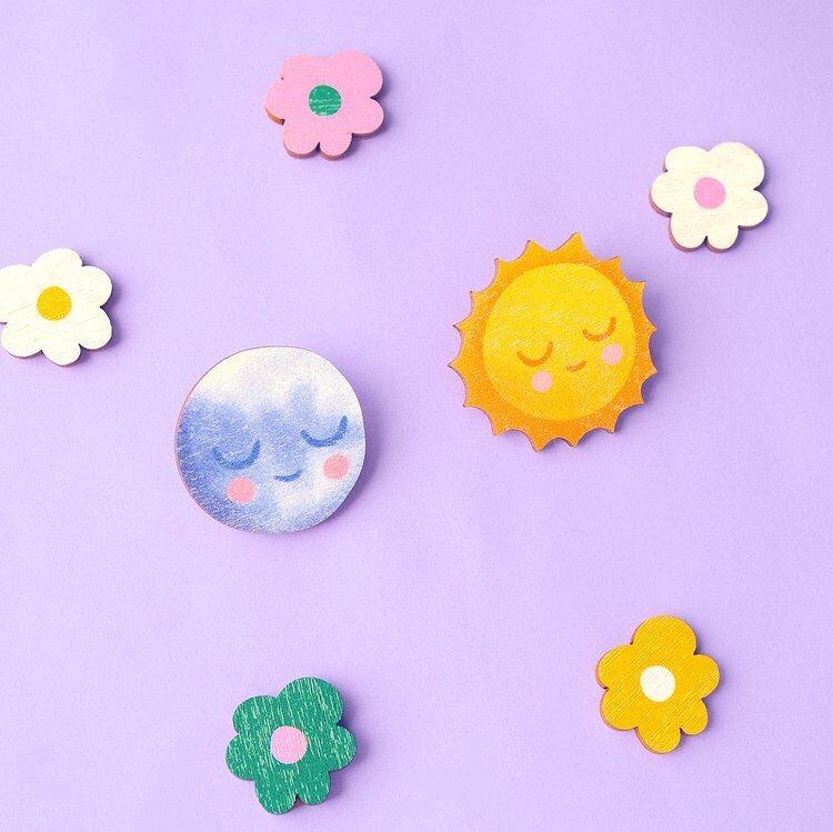 Moon & Sun Nappikorvakorut