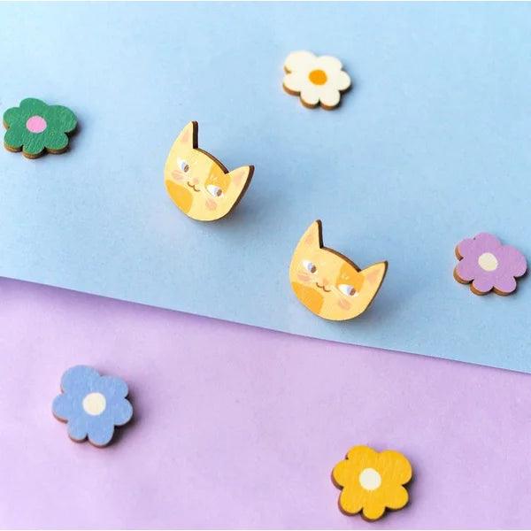 Cat Friends Stud Earrings
