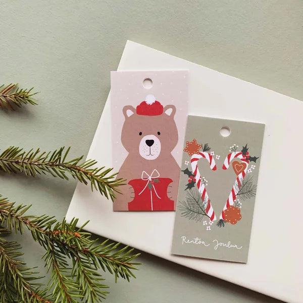 Lahjakarhu & karkkitangot - pakettikorttisetti