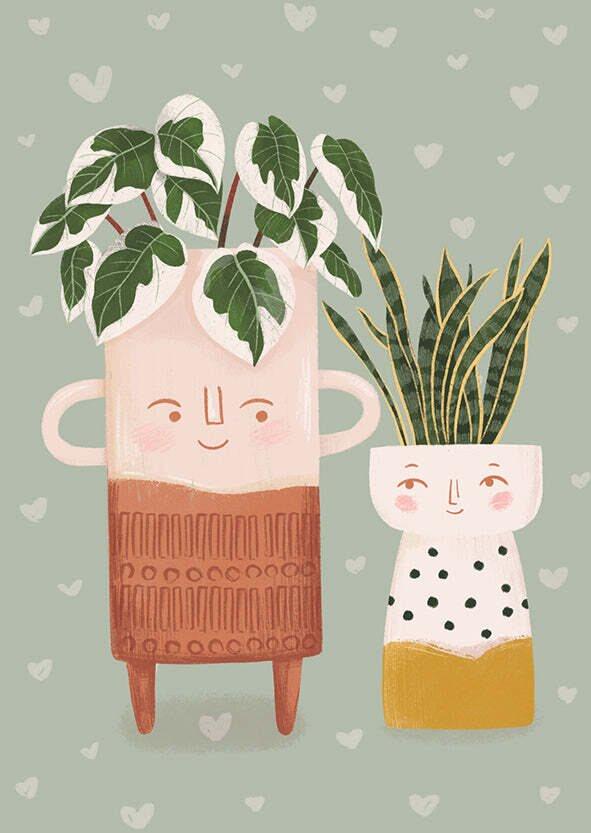 Kaisu Sandberg - Maljakkokaverukset, 2-osainen kortti