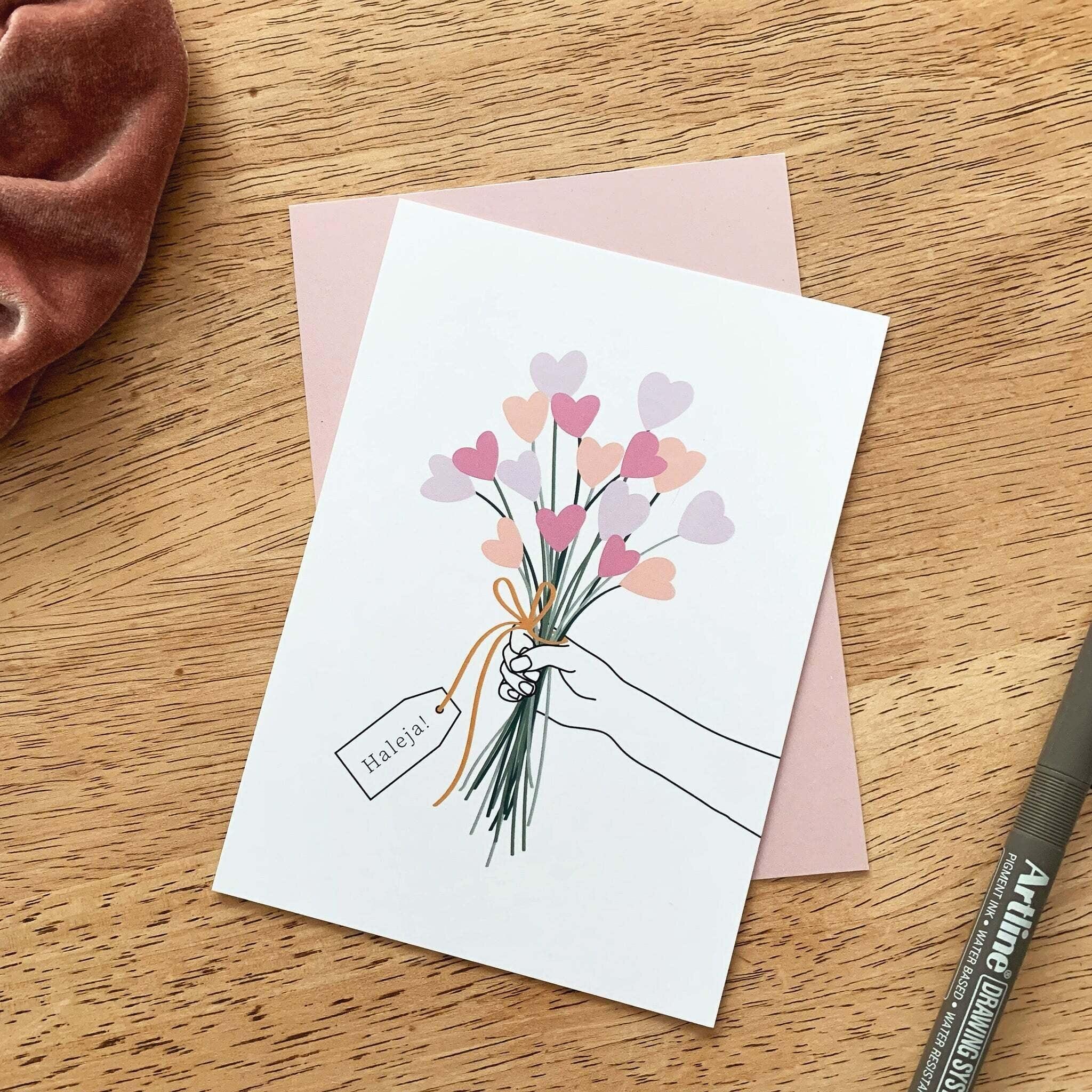 Ystävänpäiväkimppu - postikortti