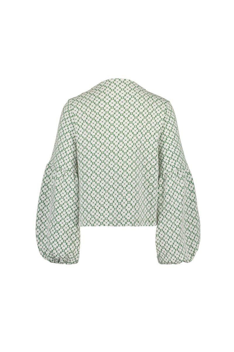 WALVIKKI cotton shirt, Apila White Green