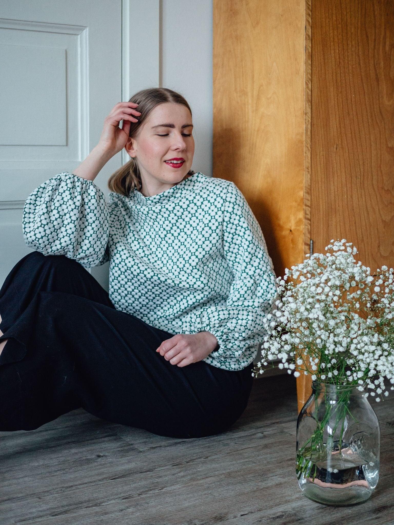 TALVIKKI puuvillapaita, Apila Valkovihreä