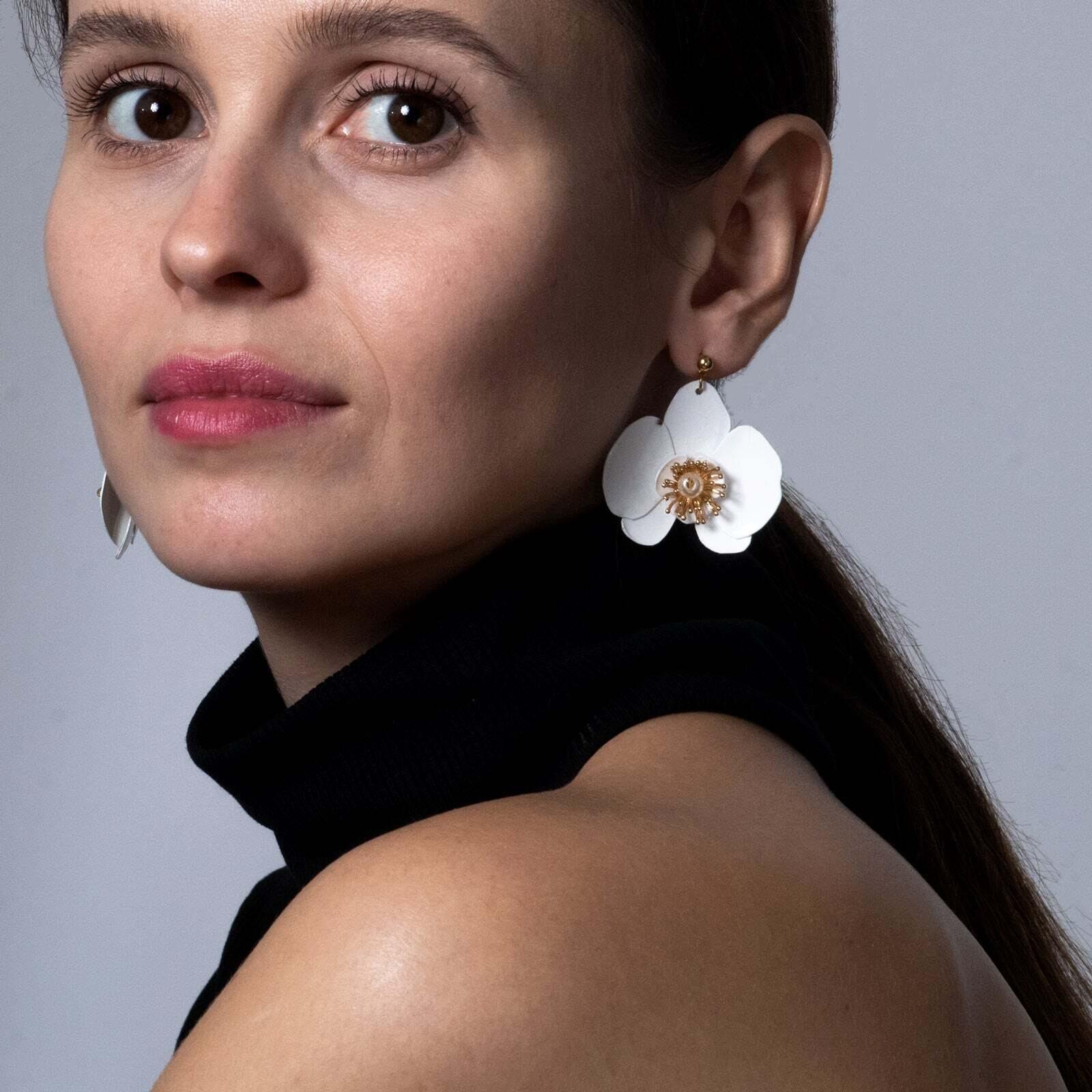 Butterfly Orchid Stud Earrings