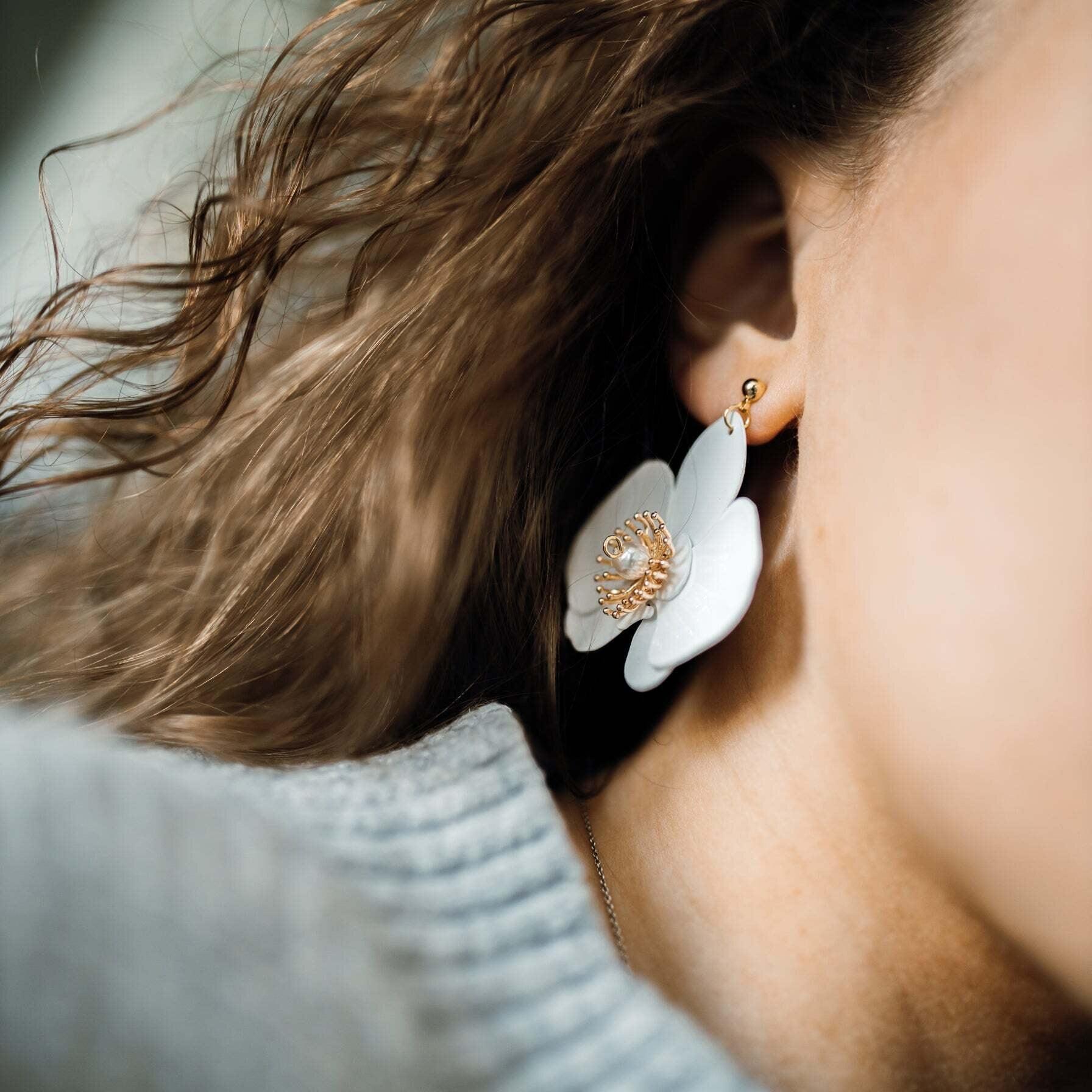Butterfly Orchid Stud Earrings