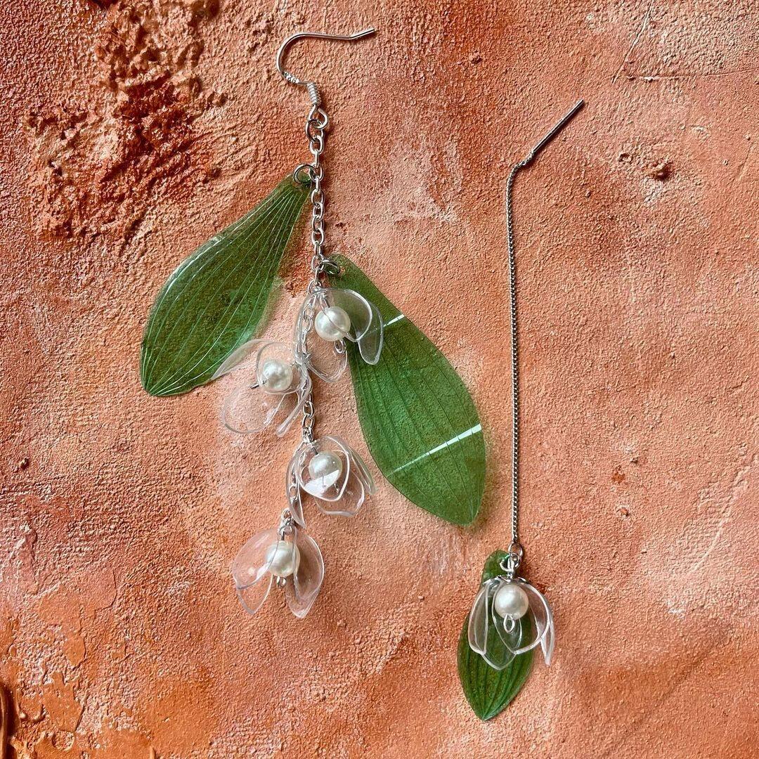 Lily Of The Valley, Mismatched Earrings
