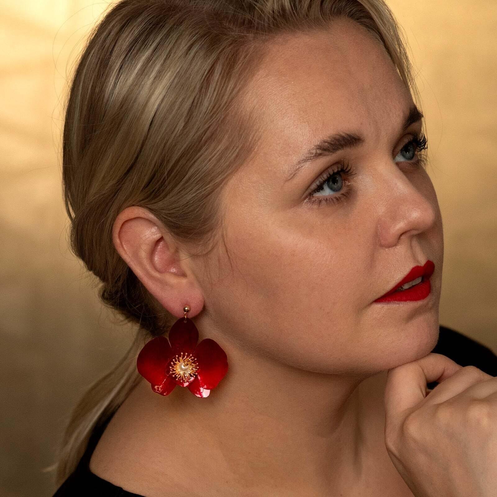 Butterfly Orchid Stud Earrings